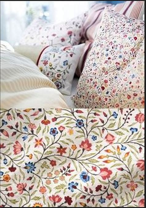 IKEA Alvine Ljuv TWIN Duvet COVER Pillowcase Set Floral Stripes ...