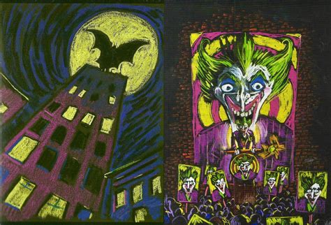 Early concept art by Tim Burton for BATMAN (1989). In this version, the Joker was going to run ...