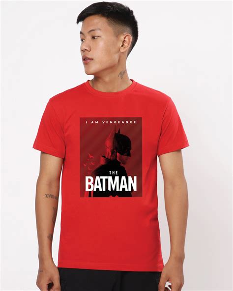 Buy Men's Red Batman Poster Graphic Printed T-shirt Online at Bewakoof