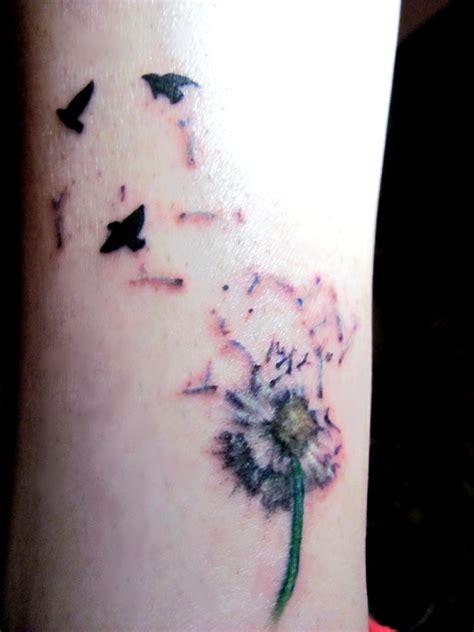 dandelion and birds tattoo by fenrirofparadise on DeviantArt