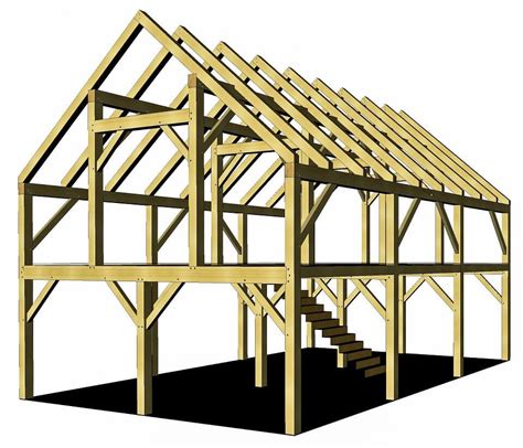 24×36 Timber Frame Barn Home Plan - Timber Frame HQ | Timber frame barn, Timber frame plans ...