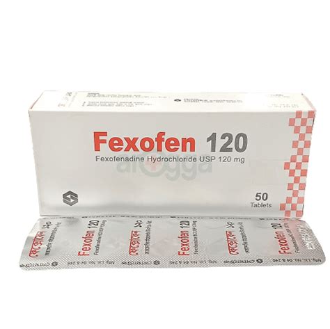 Fexofen 120 Tablet 120mg - medicine - Arogga - Online Pharmacy of ...