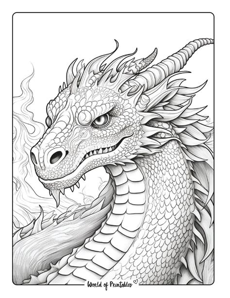 Dragon Coloring Pages For Adults | Dragon coloring page, Detailed ...