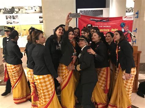 Air India makes 'first round the world trip with all female crew' | The Independent