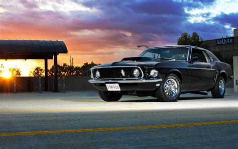 Cars muscle cars 1969 vehicles ford mustang wallpaper 12340 WallpaperUP