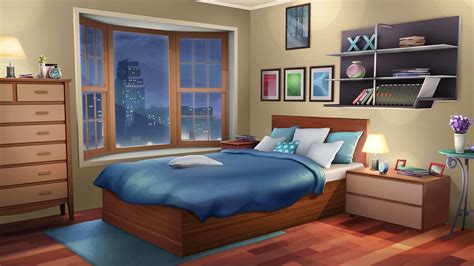 Download Anime Room At Night Wallpaper | Wallpapers.com