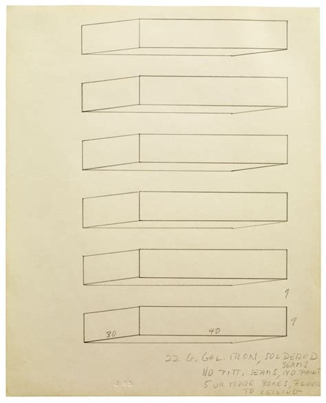 Donald Judd - Working Papers: Donald Judd Drawings, 1963 - 93 - London ...