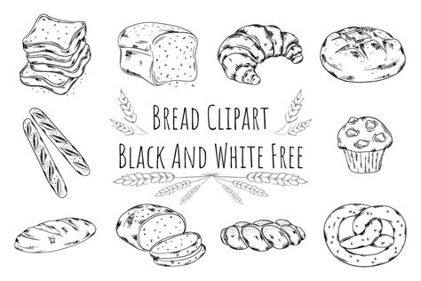 Bread Clipart Black and White Free Graphic by Free Graphic Bundles ...