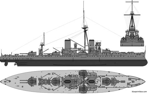 hms dreadnought 1906 - BlueprintBox.com - Free Plans and Blueprints of Cars, Trailers, Ships ...