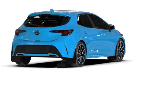 Rally Armor Urethane Mud Flaps - 2019-2020 Toyota Corolla - Black w/ White Logo - Touge Tuning