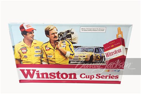 1982 NASCAR WINSTON CUP SERIES - WINSTON CIGARETTES TIN SIGN - Front 3/4 - 267482