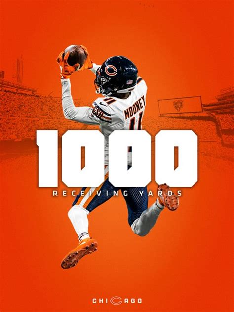 Bears Darnell Mooney reaches 1,000 receiving yards Yardage stats came ...