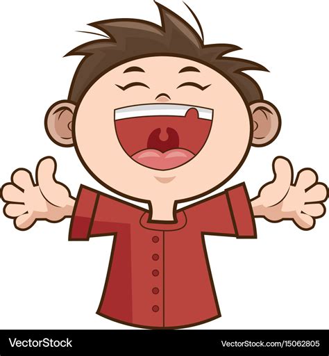 Children boy happy face celebration party Vector Image