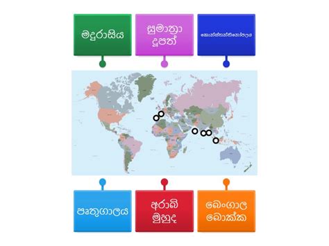 world map - Labelled diagram