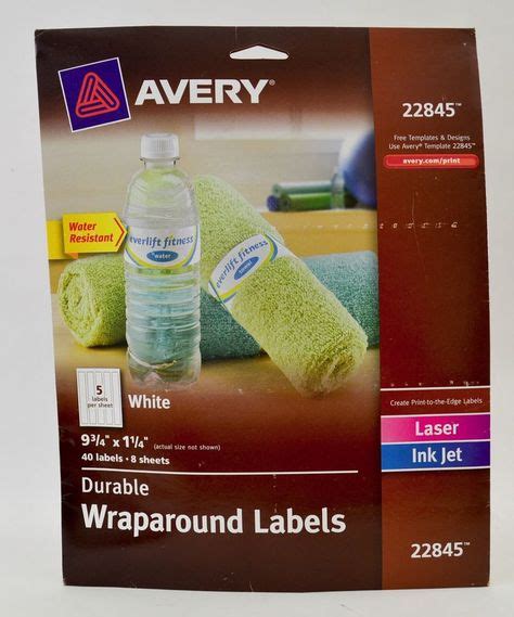 Avery Durable Wraparound Labels 9.75 x 1.25 inches White Pack of 40 #22845 #Avery | Wraparound ...