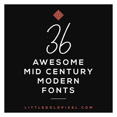 Awesome Mid Century Modern Fonts • Retro Typography • Little Gold Pixel