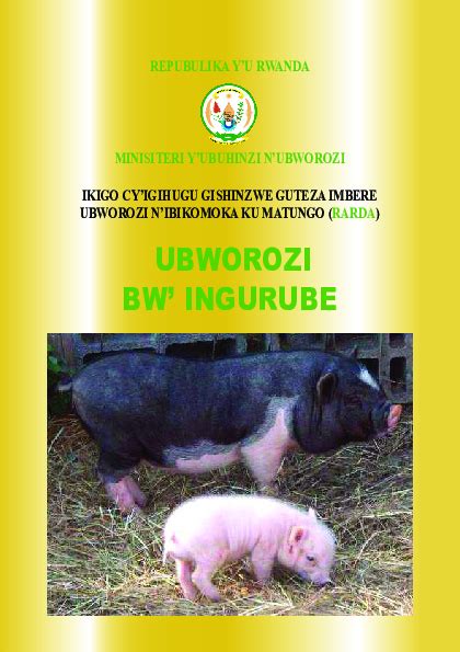 (PDF) UBWOROZI BW' INGURUBE REPUBULIKA Y'U RWANDA MINISITERI Y'UBUHINZI ...