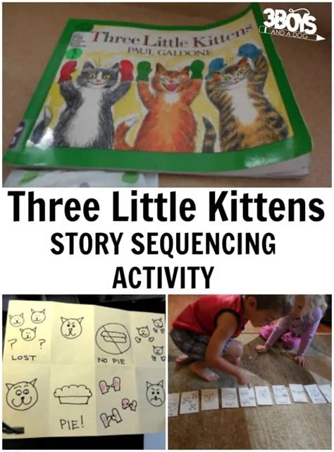 Three Little Kittens Activities for Preschool - 3 Boys and a Dog