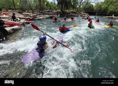 Springs Fest in Rio Vista Park on the San Marcos River in San Marcos, Texas Stock Photo - Alamy