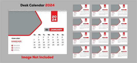 Desk calendar 2024 24310534 Vector Art at Vecteezy