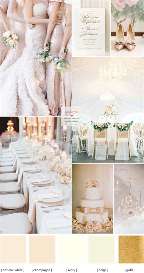 Champagne wedding colors { Elegance Wedding Palette }