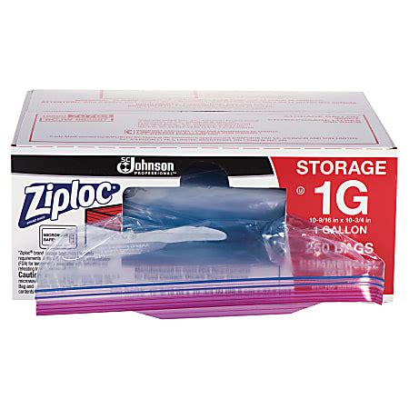 Ziploc Storage Bags 1 Gallon Box Of 250 Bags - Office Depot