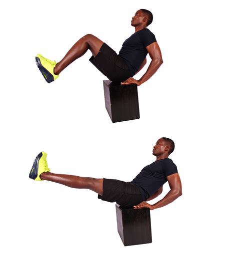 How to do v up crunches on step up box