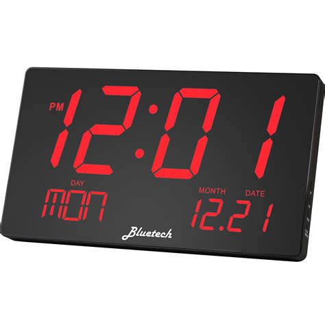 Bluetech Oversized LED Digital Clock- Extra Large Display, Easy To Read ...