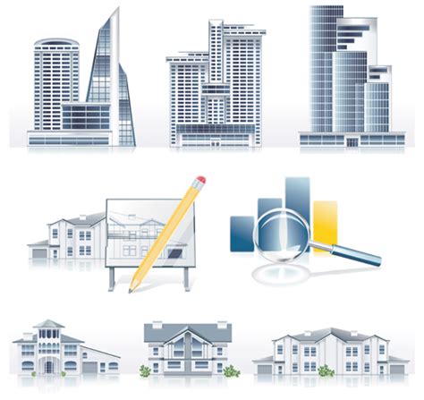 Creative Architecture design elements vector set 01 free download