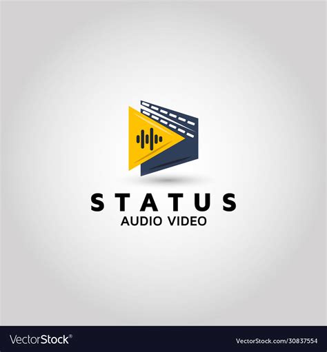 Audio video logo design inspiration Royalty Free Vector