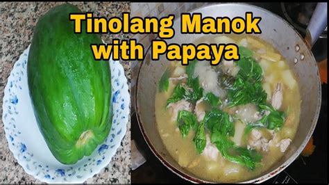 TINOLANG MANOK WITH PAPAYA - YouTube