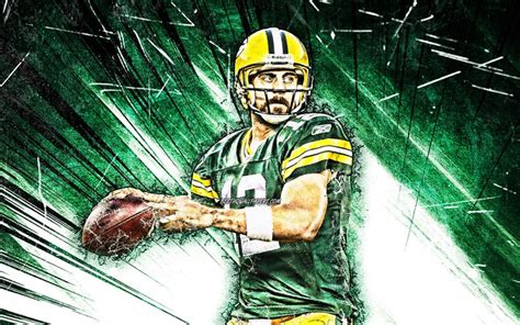 Download wallpapers 4k, Aaron Rodgers, grunge art, Green Bay Packers ...