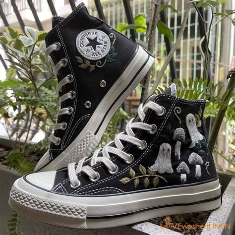 Custom Converse Chuck Taylor Embroidered Ghosts and Mushrooms - Etsy in 2023 | Cute shoes, Swag ...