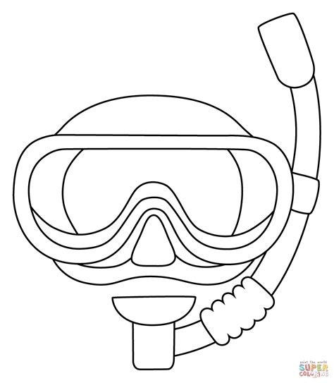 Diving Mask Emoji coloring page | Free Printable Coloring Pages