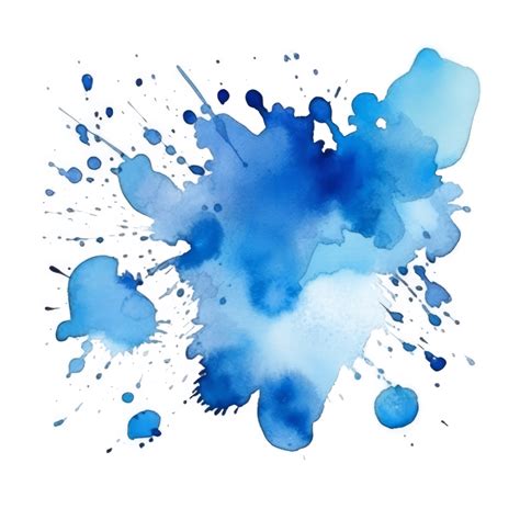 Blue watercolor splash. 22918195 PNG