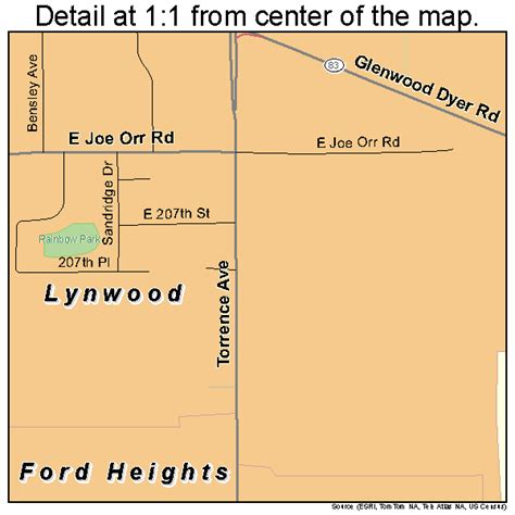 Lynwood Illinois Street Map 1745421