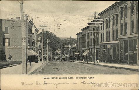 Water Street Looking East Torrington, CT Postcard