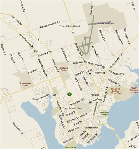 Charlottetown Map, Prince Edward Island - Listings Canada