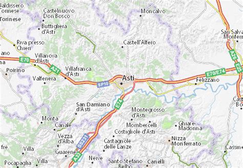 Mapa MICHELIN Asti - mapa Asti - ViaMichelin