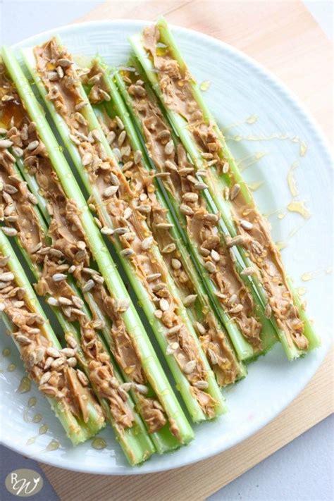 Celery with Peanut Butter, Sunflower Seeds, and Honey - The Rustic Willow | Celery peanut butter ...