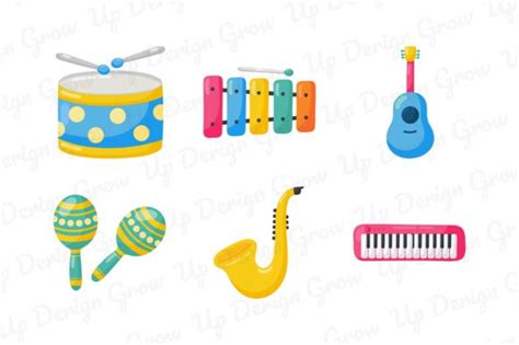 Kids With Instruments Clipart