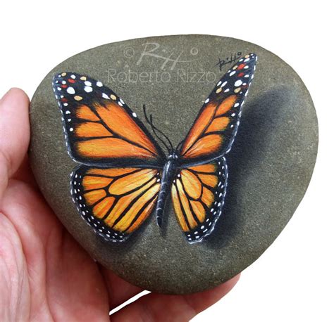 Hand Painted Rock Butterfly | A Unique Artwork for Nature Lovers!