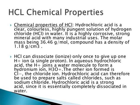 Hydrogen Chloride: Hydrogen Chloride Industrial Uses