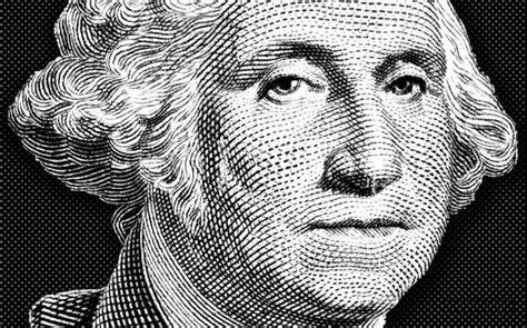 George Washington face as it appears on the dollar bill