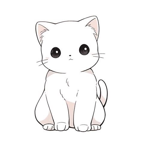 Cute Kitten Elements Cartoon Hand Drawn, A Cute Kitten, Cartoon, Hand Painted PNG Transparent ...