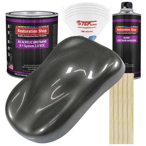 Restoration Shop Anthracite Gray Pearl Acrylic Urethane Auto Paint Complete Gallon Paint Kit ...