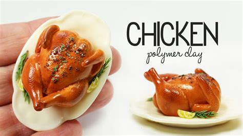 polymer clay Roast Chicken TUTORIAL | polymer clay food - YouTube