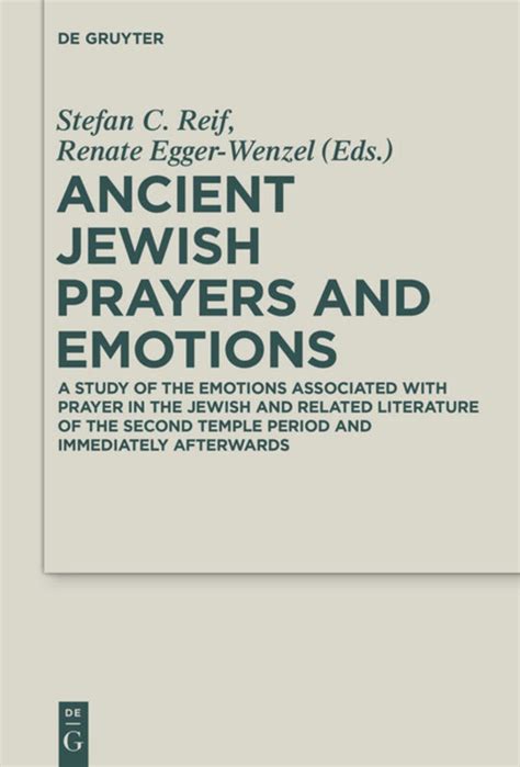 AWOL - The Ancient World Online: Ancient Jewish Prayers and Emotions: Emotions associated with ...