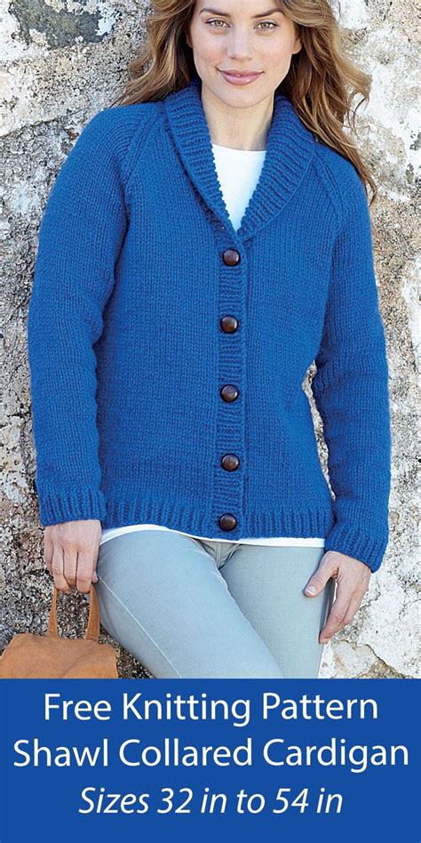 Free Cardigan Knitting Pattern Hayfield Shawl Collared Cardig… | Ladies cardigan knitting ...