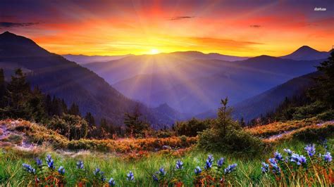 Mountain Sunrise Wallpapers - Top Free Mountain Sunrise Backgrounds ...